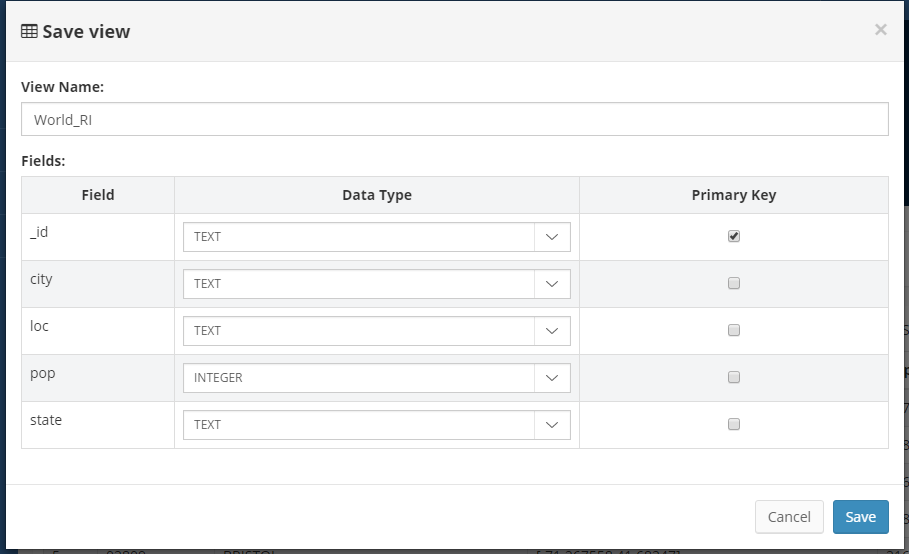 Config view