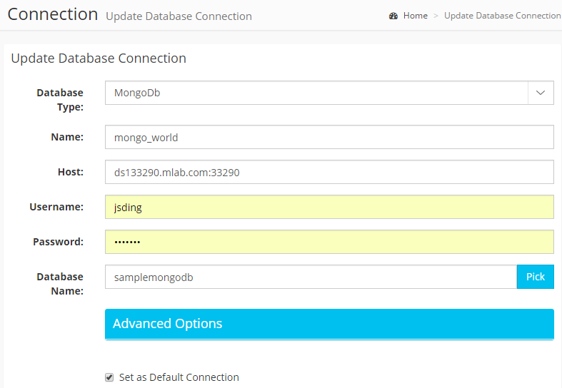 Connect to MongoDB